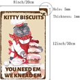 thumbnail image 5 of 1PC Cat Metal Tin Sign Kitty Biscuits We Knead Em You Need Funny Sign Vintage Poster Bathroom, 5 of 7
