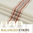 thumbnail image 5 of NICETOWN Striped Linen Curtains 84 inches Long for Living Room, Back Tab Semi Sheer Light Filtering farmhouse curtains for Bedroom, Terracotta, 52"x84", 2 Panels, 5 of 8