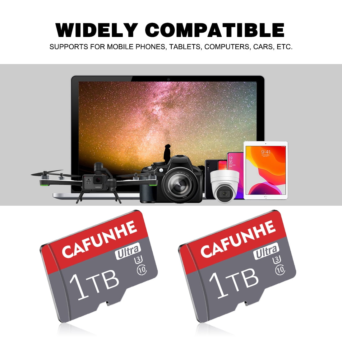 1024 Micro SD Card,1T Memory Card 1000 Micro SD Memory CardS Fast Speed TF Card Class 10 Free SD Card Adapter 2-pack