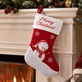 thumbnail image 5 of Christmas Snowman Stocking Bag, Gift Bag Ornament Pendant with Festive Design and Classic Style, Tree Hanging for Home, Fireplace, Holiday, Party, Seasonal, Gift, Decor, Green, 5 of 7