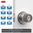 IULOCK Keyless Entry Door Knob, Code Lock with Key, Auto Lock, 50 User ...