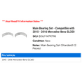 thumbnail image 2 of Main Bearing Set - Compatible with 2010 - 2016 Mercedes-Benz GL350 2011 2012 2013 2014 2015, 2 of 2