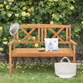 Ktaxon 46in Outdoor Bench for Yard, Sturdy Wooden Seat, Garden ...