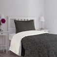 thumbnail image 3 of Ambesonne Dark Grey Quilted Bedspread Set 2 Pcs, Venetian Baroque, Twin Size, Black Grey, 3 of 5