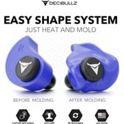 Decibullz Custom Molded Earplugs Pro Pack, One Size - Blue Bundle