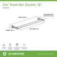 thumbnail image 3 of Dia 18 in. Double Towel Bar in Brushed Bronze, 3 of 7