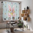 thumbnail image 5 of Easter Kitchen Curtains 63 Inch Length, Spring Rabbits Ears Feet Flowers Wooden Grain Tiers Curtains for Living Room Berdoom Bathroom, Light Filtering Drapes Window Treatment 2 Panels 42"Wx63"L, 5 of 8