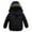Black, variant on PINQI Toddler Baby Boys Girls Down Jacket Hooded Warm Padded Thick Winter Outerwear Clothes Kids Winter Warm Zipper UpSnowsuit Coat Parka(Camouflage,2 Years)