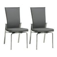 thumbnail image 2 of Chintaly Imports Molly Motion-Back Steel/PU Side Chair in Gray (Set of 2), 2 of 6