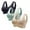 A, variant on HNMKIU Women's No Steel Ring 3PC Underwear Gathering Sleep Bra Latex Traceless Back Heart Bar Set 3PCS I,M