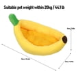 thumbnail image 2 of Cama de gato en forma de plátano cueva acogedora de felpa para perros pequeños y medianos XL, 2 of 8