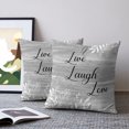 thumbnail image 2 of Pillow Covers 20x20 Set of 2, Grey Ombre Botanical Throw Pillow Covers Decorative Couch Cushion Cover, Farmhouse Shabby Vintage Leaves Microfiber Soft Square Pillowcases for Bedroom Living Room Sofa, 2 of 9
