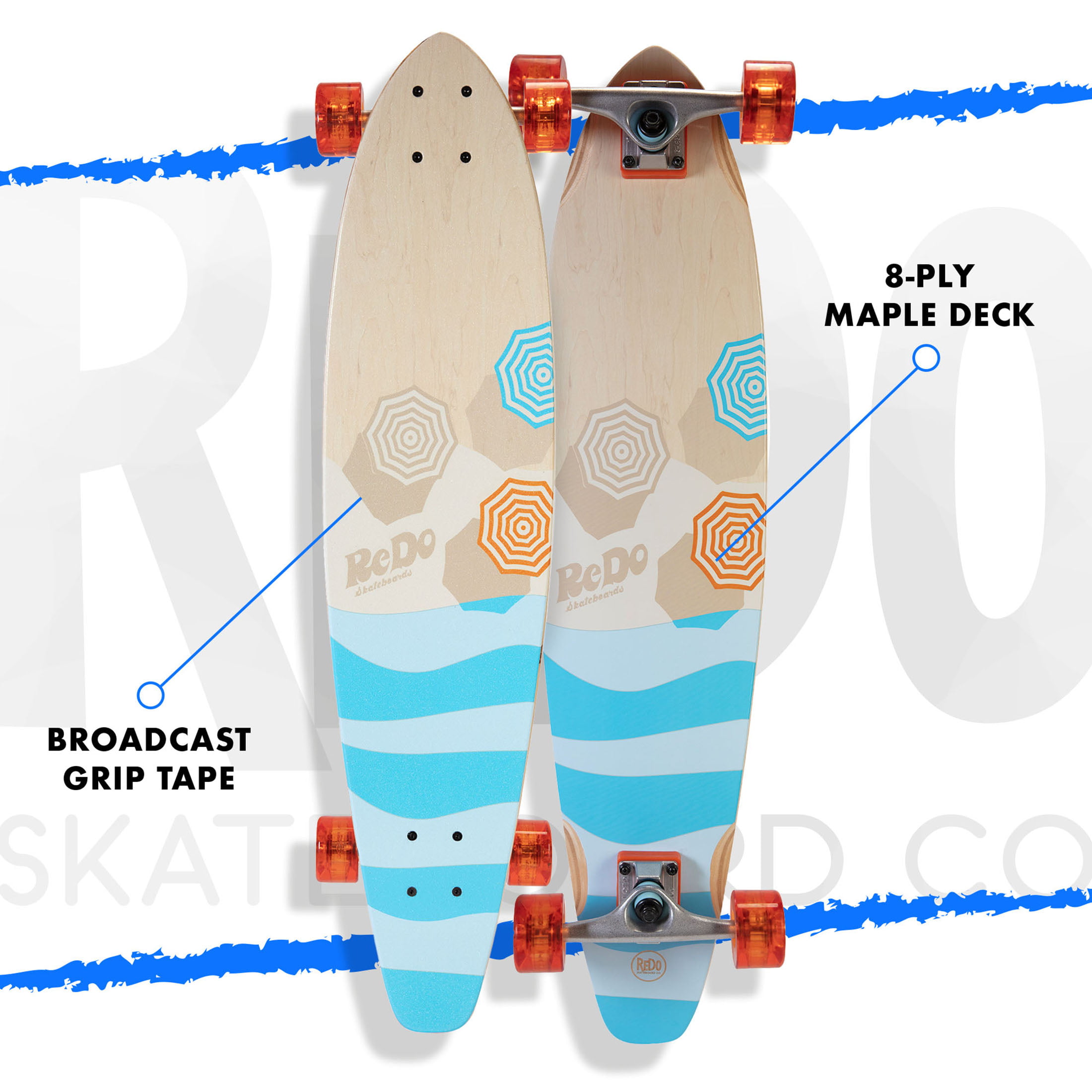 Osprey Pintail Longboard Complete 40 Skateboards Kids / Adult Skatebo –  Rich Kids Playground