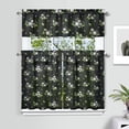 thumbnail image 2 of Rustic Bohemian Curtains 36 Inch - 3 Panel Wildflower Farmhouse Set with Vintage Floral Design, Rod Pocket Kitchen Window Drapes for Country Decor, 2 of 6