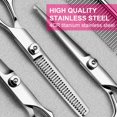 thumbnail image 2 of HLONK 5 in1 Dog Grooming Scissors Kit  Professional Dog Scissors for Grooming with Safety Round Tips  Titanium Coated Grooming Shears for Dogs Cat Pet At Home, 2 of 7