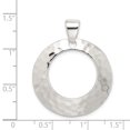 thumbnail image 2 of 925 Sterling Silver Hammered Circle Necklace Pendant Charm Geometric, 2 of 6