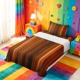 thumbnail image 5 of meiyoeat orange Black Lines Texture Twin Sheets,Gradient Print Bedding,3 Pieces,1 Fitted Sheet and 1 Pillowcase, 5 of 6