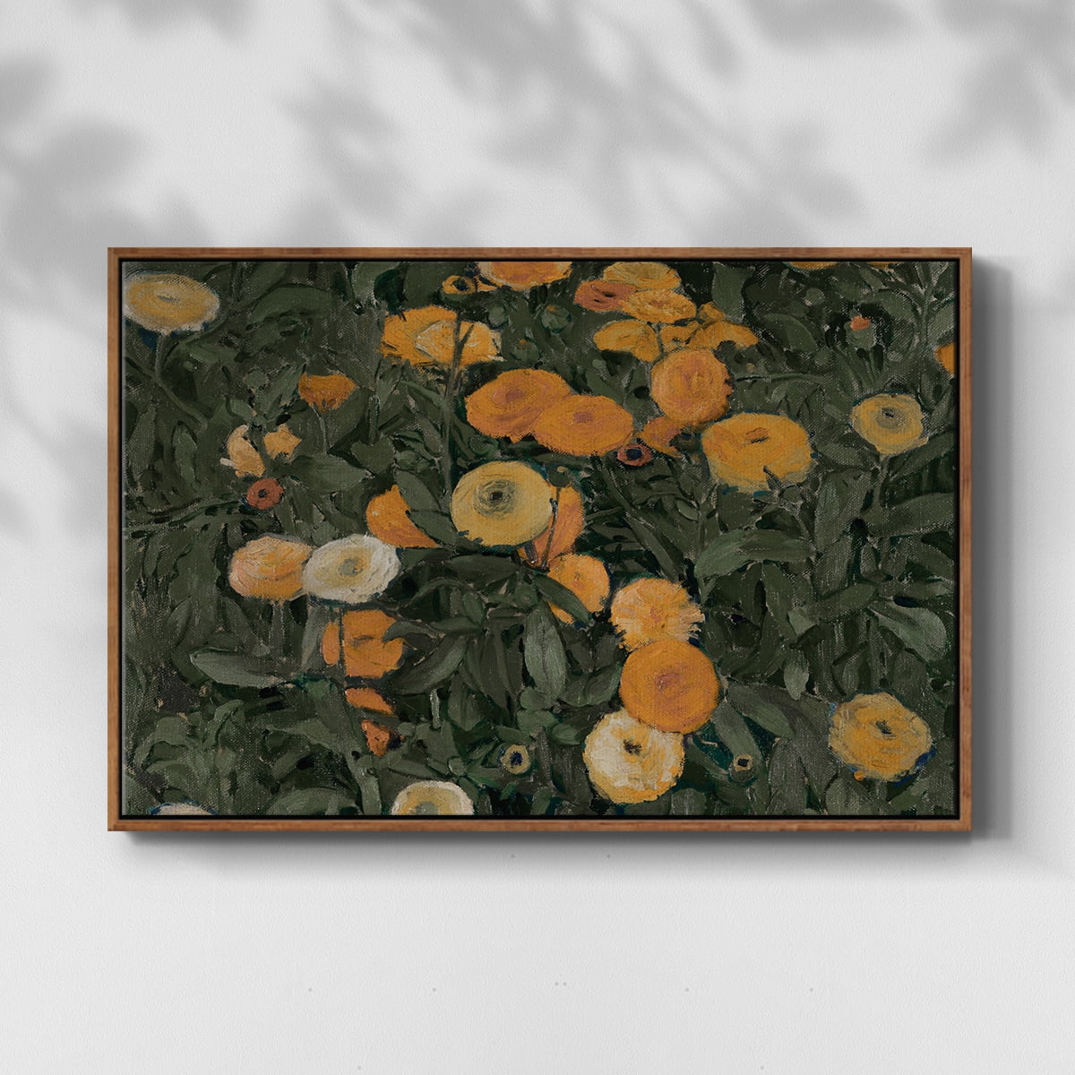 Vintage Botanical Print-LXXV By Wexford Home Framed in Walnut Wood Gallery Wrapped Canvas 27 in. x 41 in.