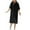 Black, variant on Busydd Womens Dress Round Neck 1/2 Sleeve Spring Summer Dresses Solid Color Loose Midi Dress Trendy Casual T-Shirt Sundress