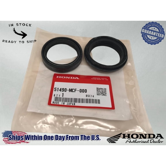 2 Honda Genuine OEM Authentic Fork Seal Set CBR900 CBR600 VFR800 51490-MCF-000