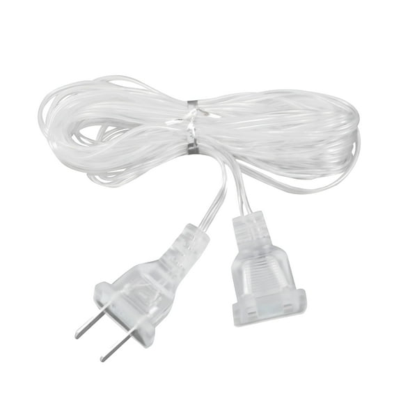 GJX 2026 New Clear Extension Cord 16 Ft,1 Pack Extension Cord,Us Plug Extension Cord,2 Prong Extension Cords Male to Female for Indoor,Office,Home,Workshop,Light