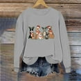 thumbnail image 5 of Elvqul Sweatshirts for Women Crewneck Tops Christmas Long Sleeve Funny Graphic Womens Sweatshirts Holiday, 5 of 6