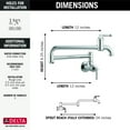 thumbnail image 2 of Delta 1190Lfl Broderick 4 GPM Wall Mounted Double Handle Pot Filler Faucet - Black, 2 of 4
