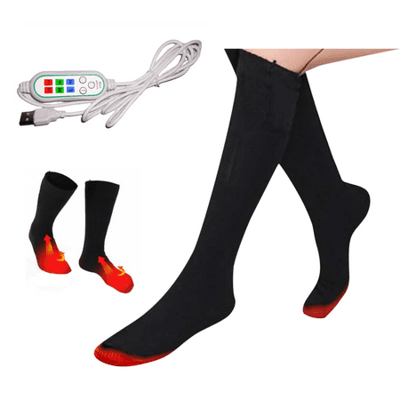 FitBest Heated Socks for Men Woman 3 Heating Settings Thermal Socks Winter Outdoor Foot Warmer for Hiking Camping Fishing Skiing Cycling