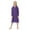 Purple, variant on Hotiary Long Sleeve Hooded Zipper Sleeping Skirt for Girls Autumn and Winter Solid Color Casual Housecoat for 5-14 Years Kids Teen