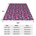 thumbnail image 3 of Sikiie red Skull flower Ultra-Soft Micro flannel Blanket Luxury All Seasons Warm Blanket for Bedding Sofa and Travel (4 sizes)-60"x50", 3 of 7