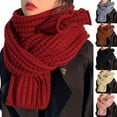 thumbnail image 5 of Hot Sale!! Scarf for Women Winter 2025 New Women's Solid Color Knitted Scarf Black One Size, 5 of 5