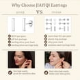 thumbnail image 2 of 925 Sterling Silver Bar Stud Earring for Women Hypoallergenic Jewelry | 14K White Gold Plated Silver Bar Earrings, 2 of 7
