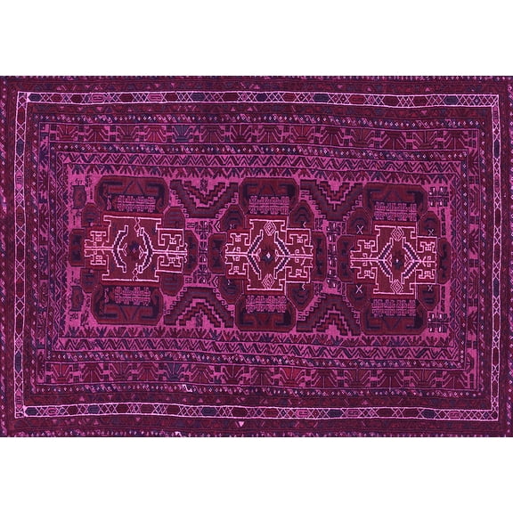 Ahgly Company Indoor Rectangle Persian Pink Traditional Area Rugs, 5' x 7'