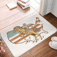 thumbnail image 5 of Fotbe Extra Durable Door Mat - Dirt Trapping Outdoor Welcome Mats - Non-Slip Outdoor Door Mats - Low Profile Front Door Mat - Indoor (16" x 24", Vintage Wild West Cowboy ), 5 of 8