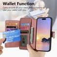 thumbnail image 6 of ELEHOLD for Samsung Galaxy A35 Zipper Wallet Case,Magnetic Detachable RFID Flip Card Slots Stand Function Shockproof Full Protective Leather Case for Samsung Galaxy A35,Pink, 6 of 8