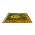 thumbnail image 2 of Ahgly Company Machine Washable Indoor Rectangle Persian Yellow Traditional Area Rugs, 6' x 9', 2 of 4