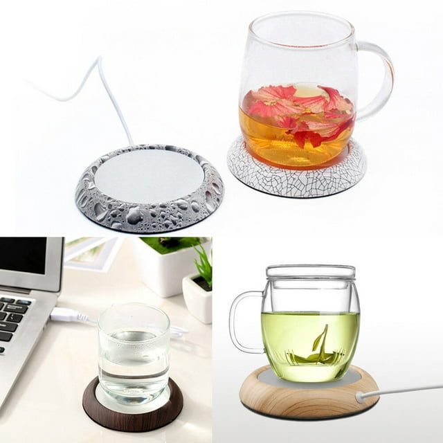 Labymos Tasse à Café Chauffante Mini Électrique Alimentée par US, Assiette de Boisson pour Bureau