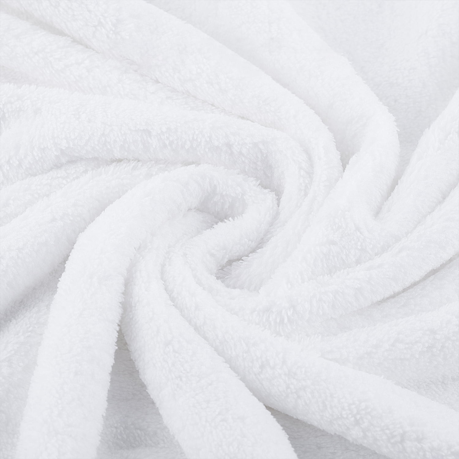 JML Large Bath Towels with Hanging Loop, 6 Pack, 30"x60", White, 350GSM, Soft, Absorbent, Microfiber Towel Quick Drying, Lint-free, No Fading