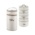 thumbnail image 2 of veasfak Lunch Box Set Stackable Bento Box Snack Box Leak Stainless Steel Food Lunch 3PCS, 2 of 9