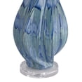 thumbnail image 6 of Possini Euro Design Modern Table Lamp with USB Charging Port 31" Tall Teal Blue Ceramic Beige Drum Shade Living Room Bedroom Bedside (Color May Vary), 6 of 9