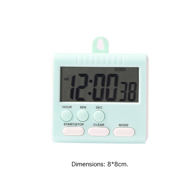 Temporizador de cocina digital, cuenta atrás, alarma, reloj de sueño (verde) Ehuebsd Libre de BPA