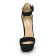 thumbnail image 5 of BURUDANI Women's Party Dress Shoes Ankle Strap Wedding High Chunky Platform Heel Sandals BLACK/NUBUCK Size 5.5, 5 of 5