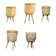 thumbnail image 4 of Bearachild Maceta de mimbre tejida a mano, soporte para , cesta de almacenamiento hecha a mano, macetas rústicas para plantas de interior, Type2 NO2, 4 of 6