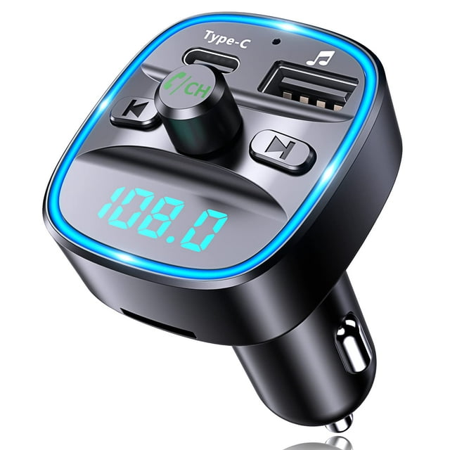Transmisor FM Bluetooth RIWUSI Type-C 20W QC 3.0 Adaptador de coche