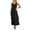01 Black, variant on Women's Layered Chiffon Summer Swing Maxi Dress, Elegant Sleeveless Cocktail Party Wedding Guest Dresses
