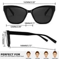 thumbnail image 4 of Gafas de sol Joopin Black Cateye Acetate polarizadas para mujer, 4 of 7