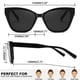 thumbnail image 4 of Gafas de sol Joopin Black Cateye Acetate polarizadas para mujer, 4 of 7