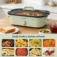 thumbnail image 2 of MAGNIFIQUE 4 Qt Rectangle Manual Slow Cooker with Ceramic Stoneware & Glass Lid,Olive, 2 of 7