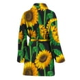 thumbnail image 2 of Sunflower Pattern Women Bathrobe One Size Univeral Fits Fashion Lightweight Plush Fleece Long Robe For Women, 2 of 3