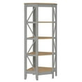 thumbnail image 3 of Wood Corner Bookcase 4 Shelf Corona Gray | Furniture Dash, 3 of 6